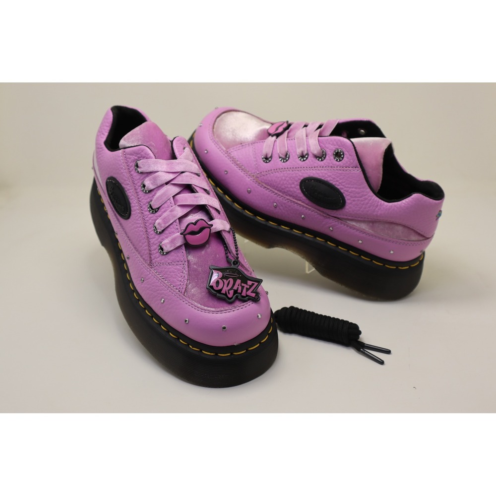 Dr. Martens x Bratz Buzz 5i Shoes Womens 7 Purple Velvet Leather Platform NWOB